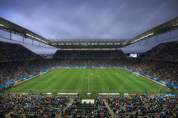 A general view of the Arena Corinthians in Sao Paulo